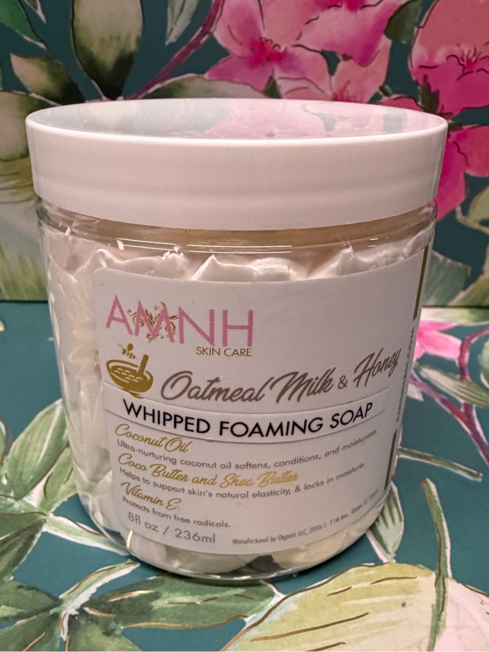 Aminnah Oatmeal Milk & Honey Whipped Foaming Soap 8oz Body Wash